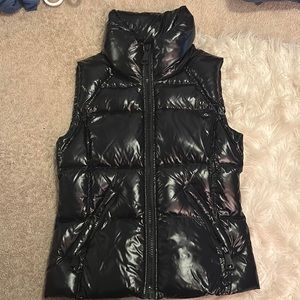 SAM. Shiny Black Quilted Vest